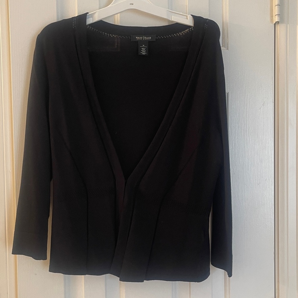 WHBM Elegant Women's Slim Fit Black Cardigan